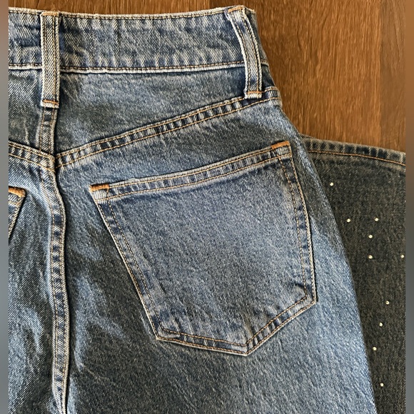 NWT Abercrombie & Fitch Womens 90s Relaxed Curve Love Denim Jeans Embellished 24 - Picture 8 of 11